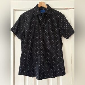 APT. 9 Black Short Sleeve Guitar‎ Motif Shirt Size Small EUC